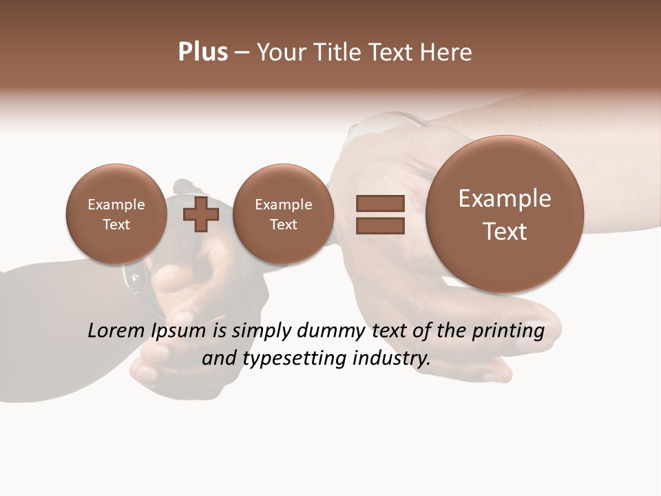 Handcuffed Hispanic Man Hands And African Woman Isolated On White Background PowerPoint Template