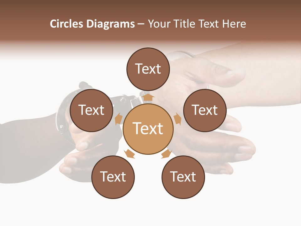 Handcuffed Hispanic Man Hands And African Woman Isolated On White Background PowerPoint Template