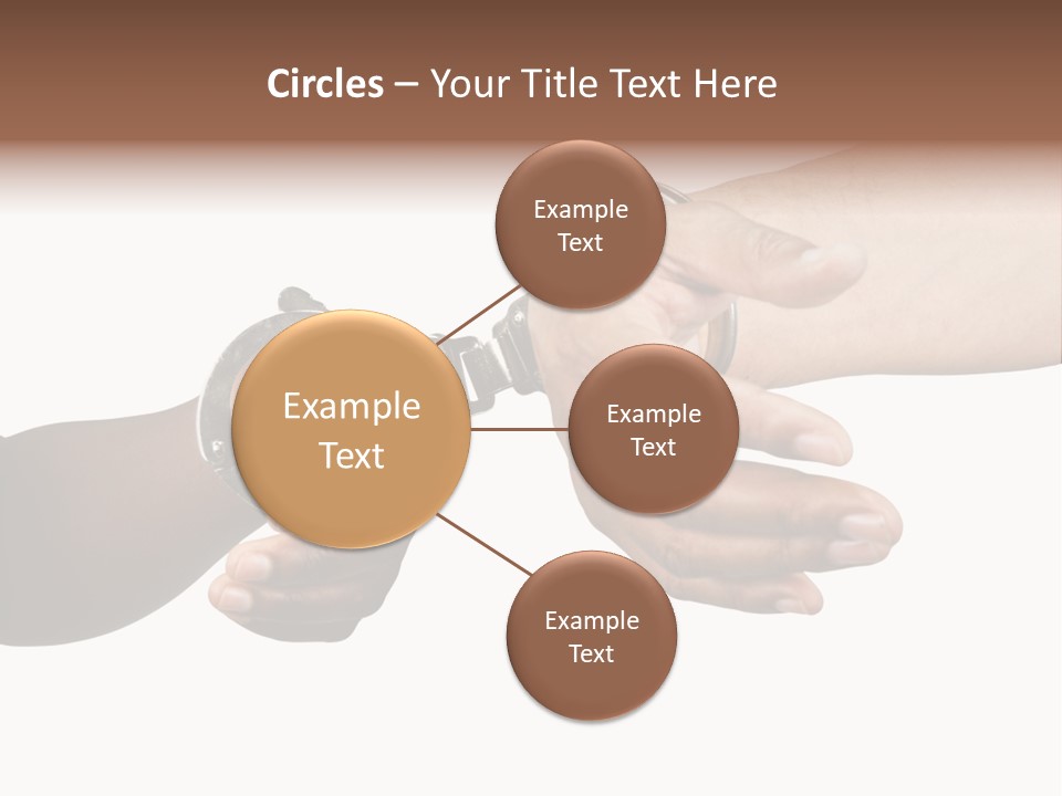 Handcuffed Hispanic Man Hands And African Woman Isolated On White Background PowerPoint Template