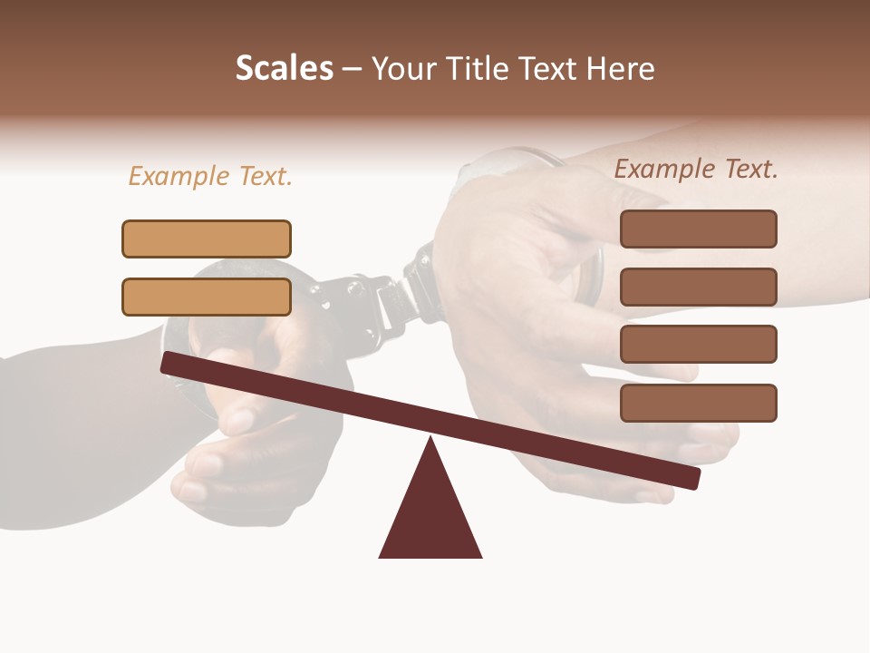 Handcuffed Hispanic Man Hands And African Woman Isolated On White Background PowerPoint Template