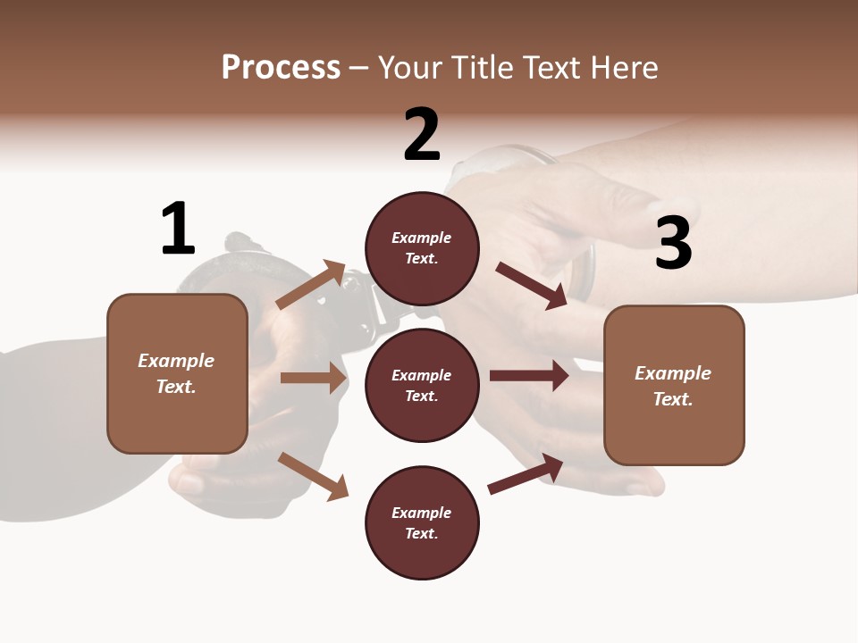 Handcuffed Hispanic Man Hands And African Woman Isolated On White Background PowerPoint Template