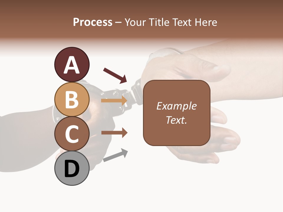 Handcuffed Hispanic Man Hands And African Woman Isolated On White Background PowerPoint Template
