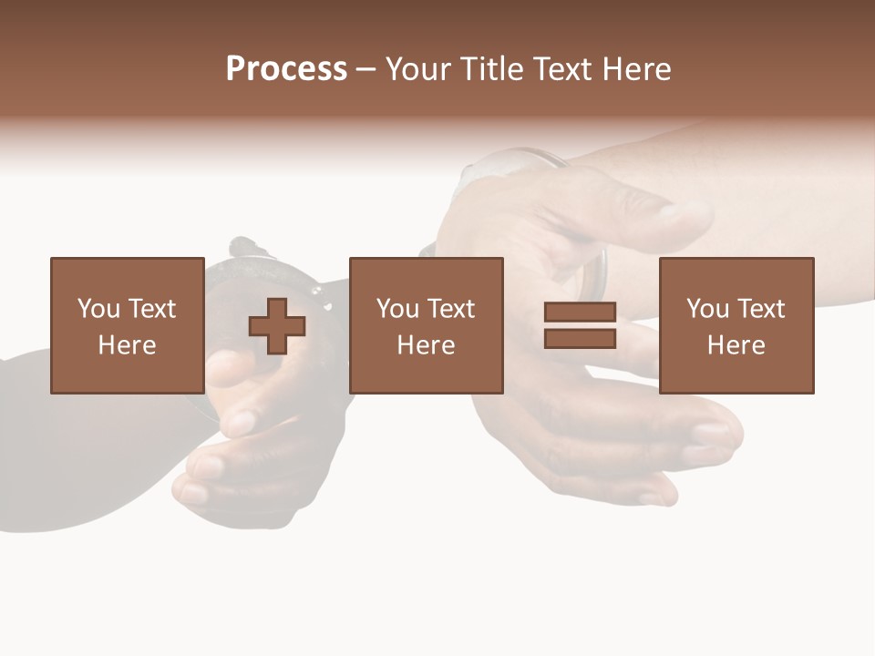 Handcuffed Hispanic Man Hands And African Woman Isolated On White Background PowerPoint Template