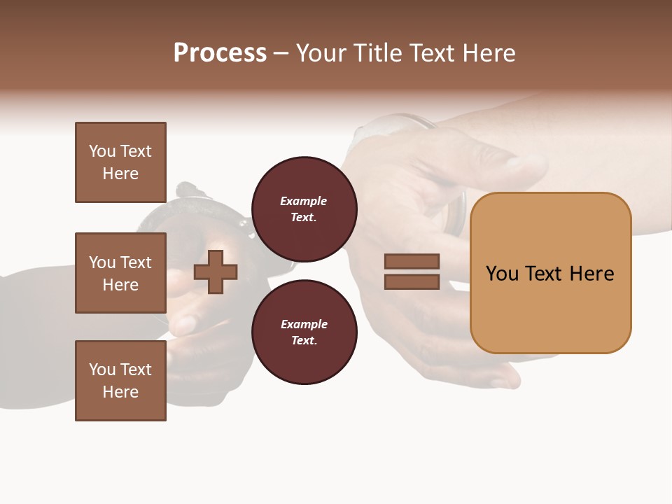 Handcuffed Hispanic Man Hands And African Woman Isolated On White Background PowerPoint Template