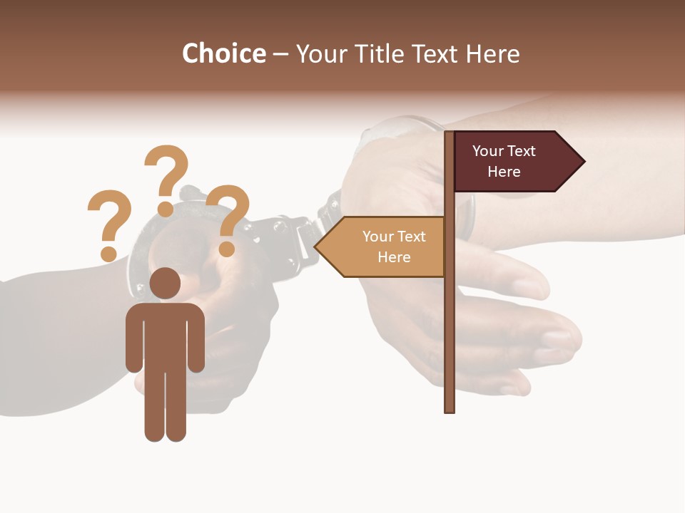 Handcuffed Hispanic Man Hands And African Woman Isolated On White Background PowerPoint Template