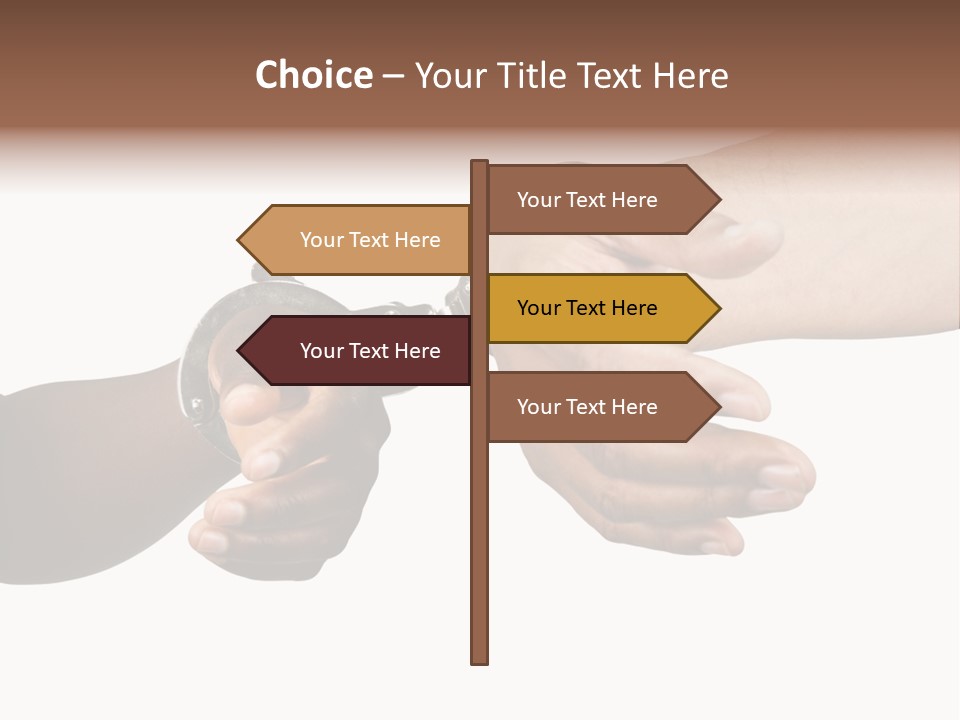 Handcuffed Hispanic Man Hands And African Woman Isolated On White Background PowerPoint Template