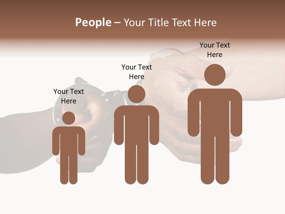 Handcuffed Hispanic Man Hands And African Woman Isolated On White Background PowerPoint Template