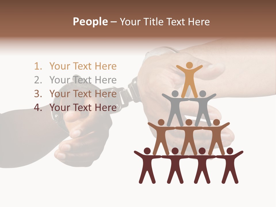 Handcuffed Hispanic Man Hands And African Woman Isolated On White Background PowerPoint Template