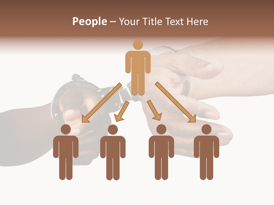 Handcuffed Hispanic Man Hands And African Woman Isolated On White Background PowerPoint Template