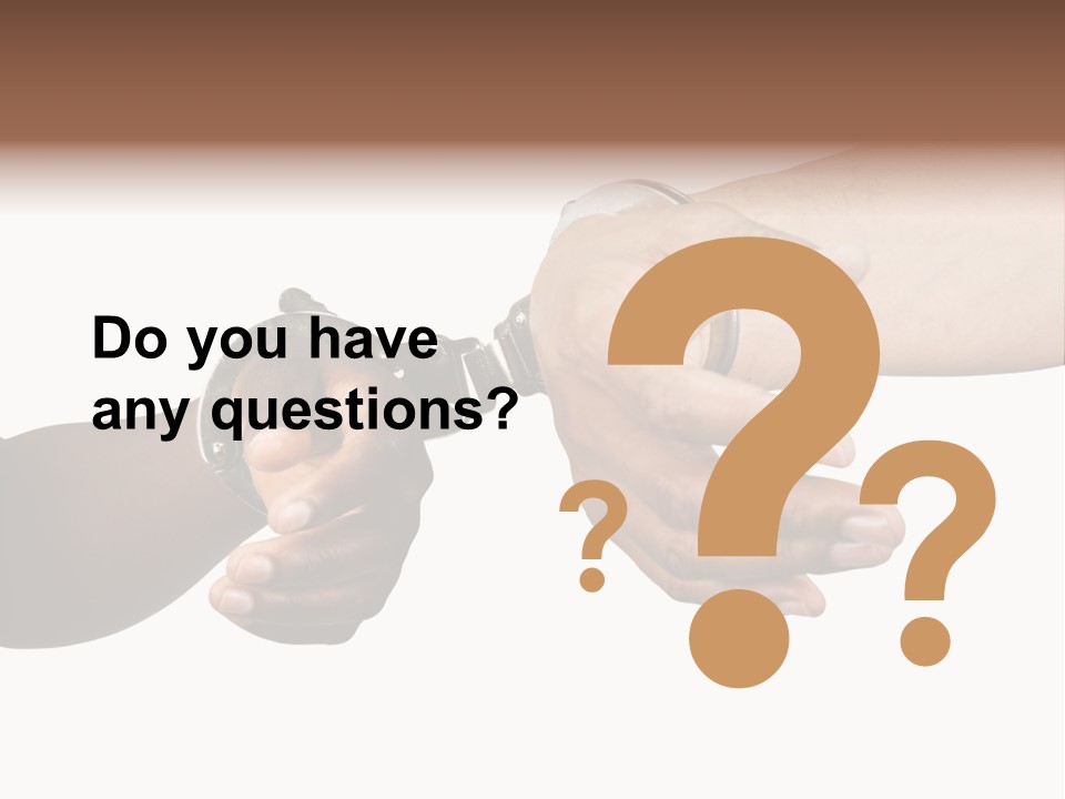 Handcuffed Hispanic Man Hands And African Woman Isolated On White Background PowerPoint Template