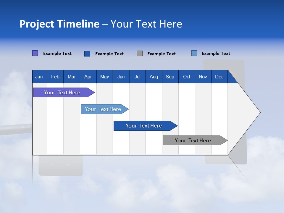 A Close Up On A Red Traffic Light With Blue Sky And Clouds In The Background. PowerPoint Template