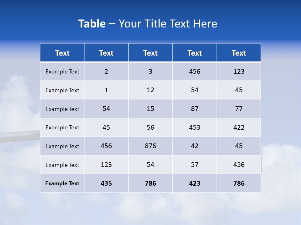 A Close Up On A Red Traffic Light With Blue Sky And Clouds In The Background. PowerPoint Template