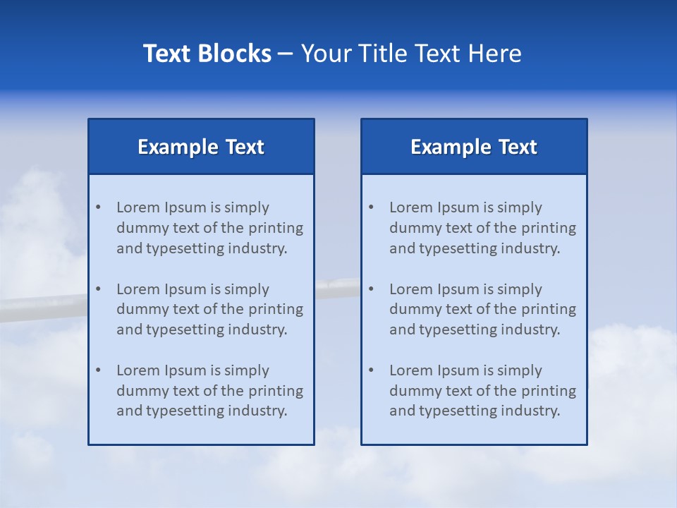 A Close Up On A Red Traffic Light With Blue Sky And Clouds In The Background. PowerPoint Template