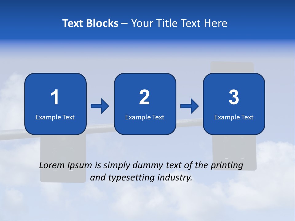 A Close Up On A Red Traffic Light With Blue Sky And Clouds In The Background. PowerPoint Template
