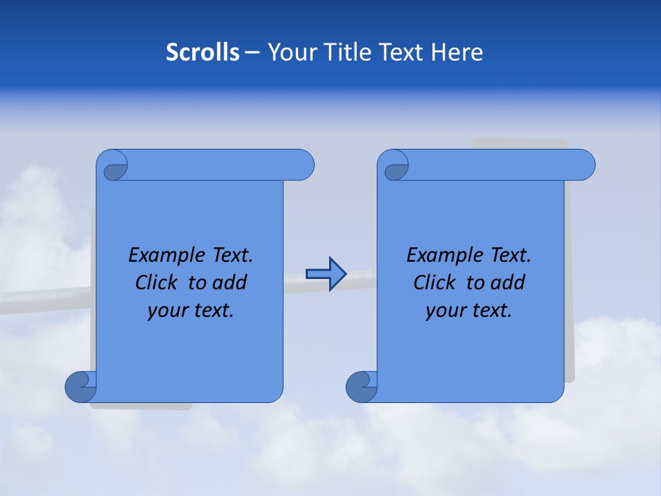 A Close Up On A Red Traffic Light With Blue Sky And Clouds In The Background. PowerPoint Template