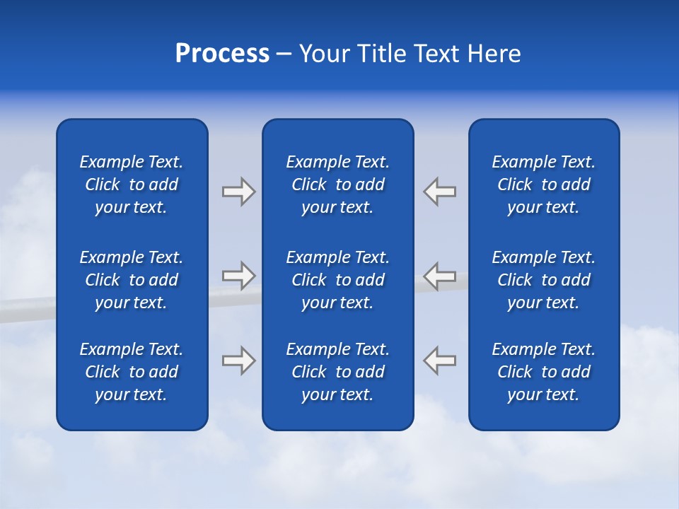 A Close Up On A Red Traffic Light With Blue Sky And Clouds In The Background. PowerPoint Template