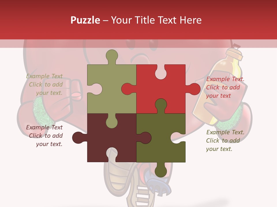 A Heart Running And Making Exercises PowerPoint Template