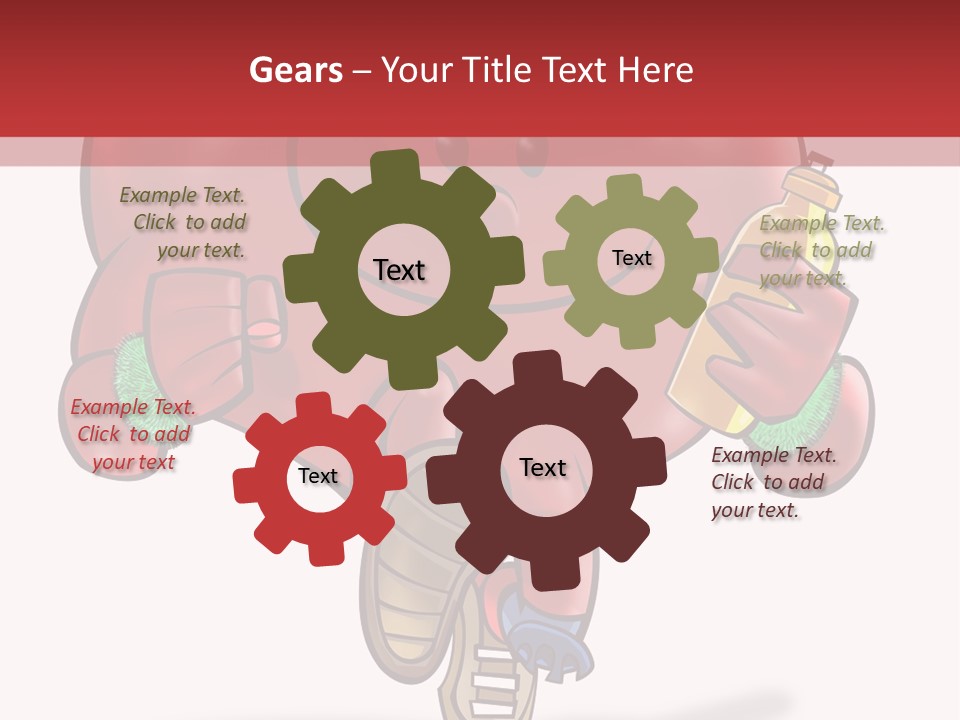 A Heart Running And Making Exercises PowerPoint Template