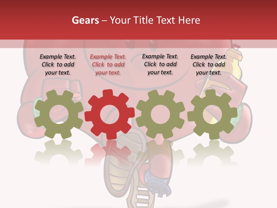 A Heart Running And Making Exercises PowerPoint Template