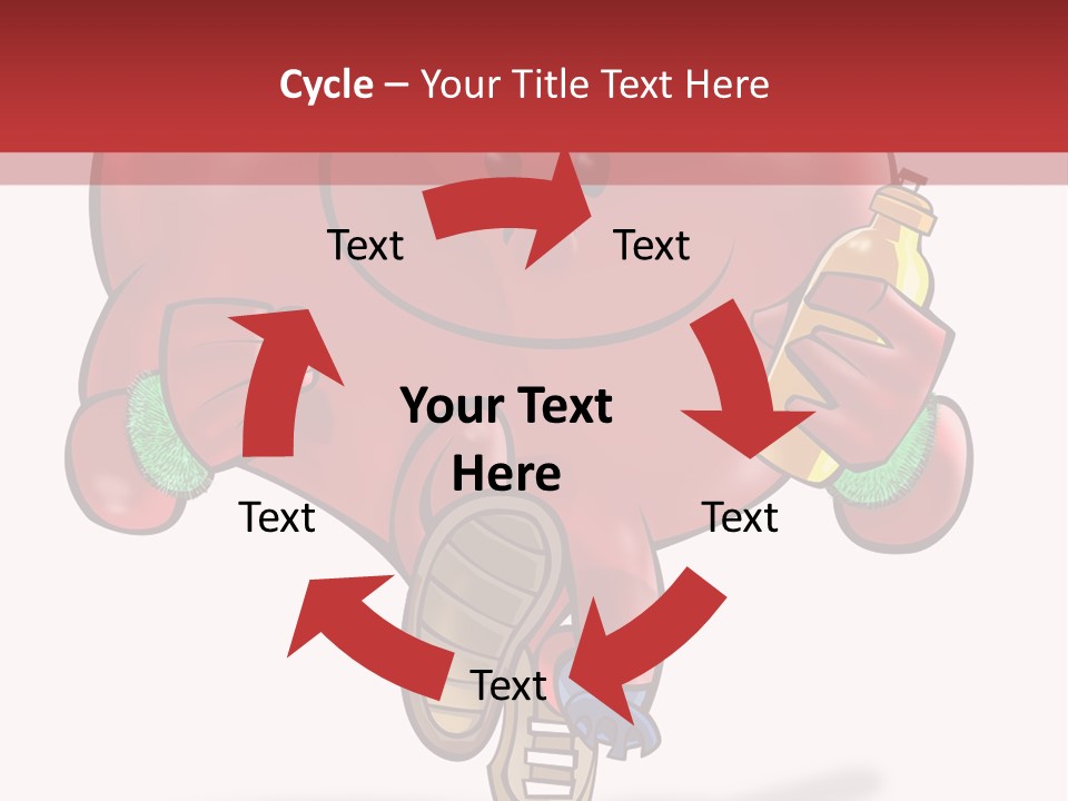 A Heart Running And Making Exercises PowerPoint Template
