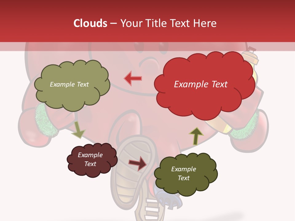 A Heart Running And Making Exercises PowerPoint Template