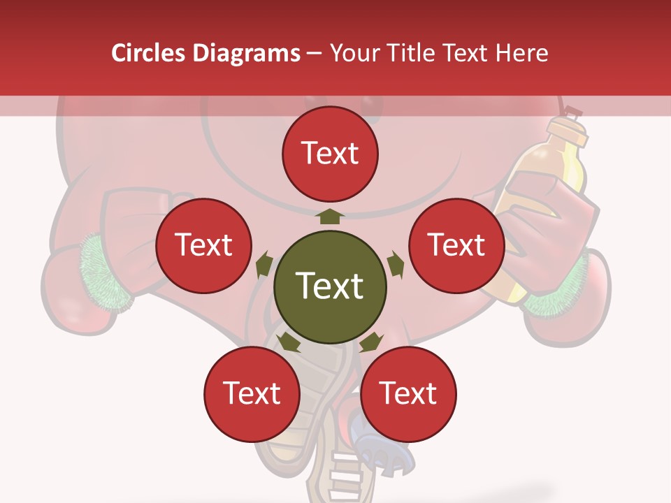 A Heart Running And Making Exercises PowerPoint Template