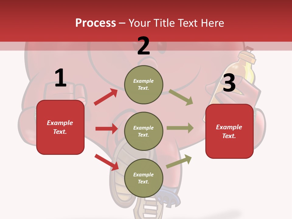 A Heart Running And Making Exercises PowerPoint Template