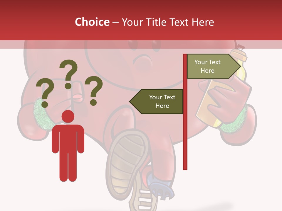 A Heart Running And Making Exercises PowerPoint Template