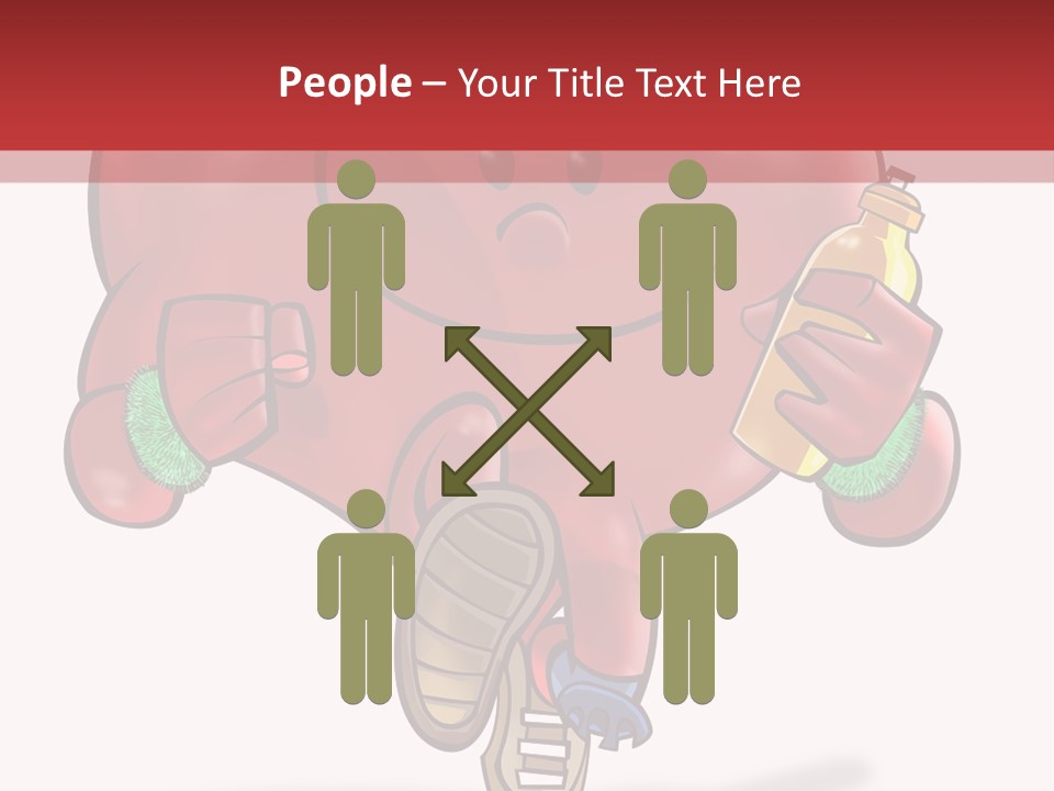 A Heart Running And Making Exercises PowerPoint Template