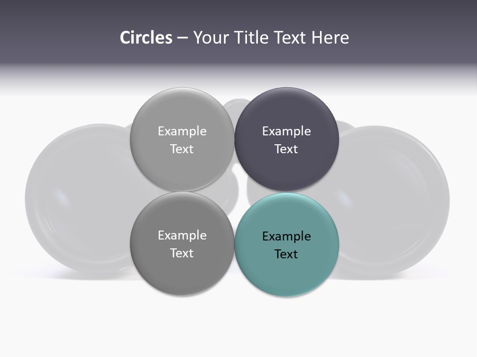 Black Binoculars On White Background. PowerPoint Template