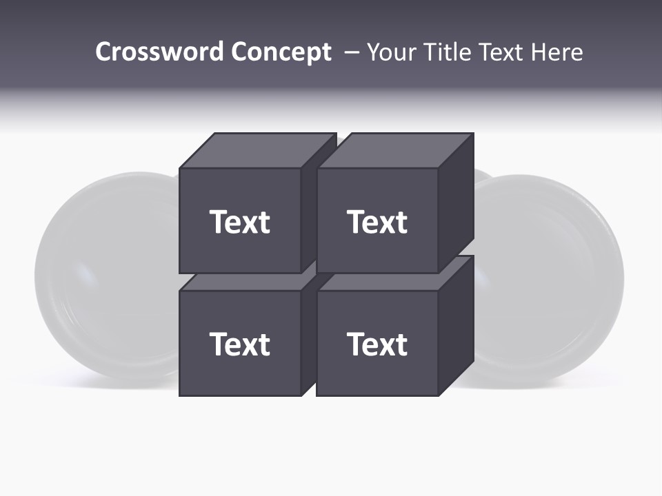 Black Binoculars On White Background. PowerPoint Template