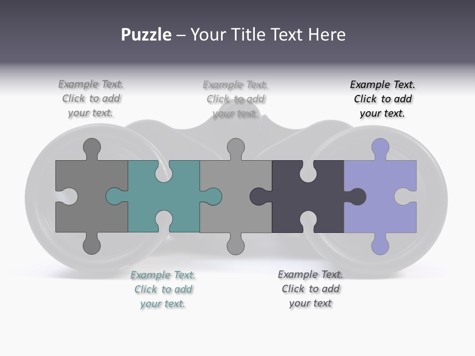 Black Binoculars On White Background. PowerPoint Template