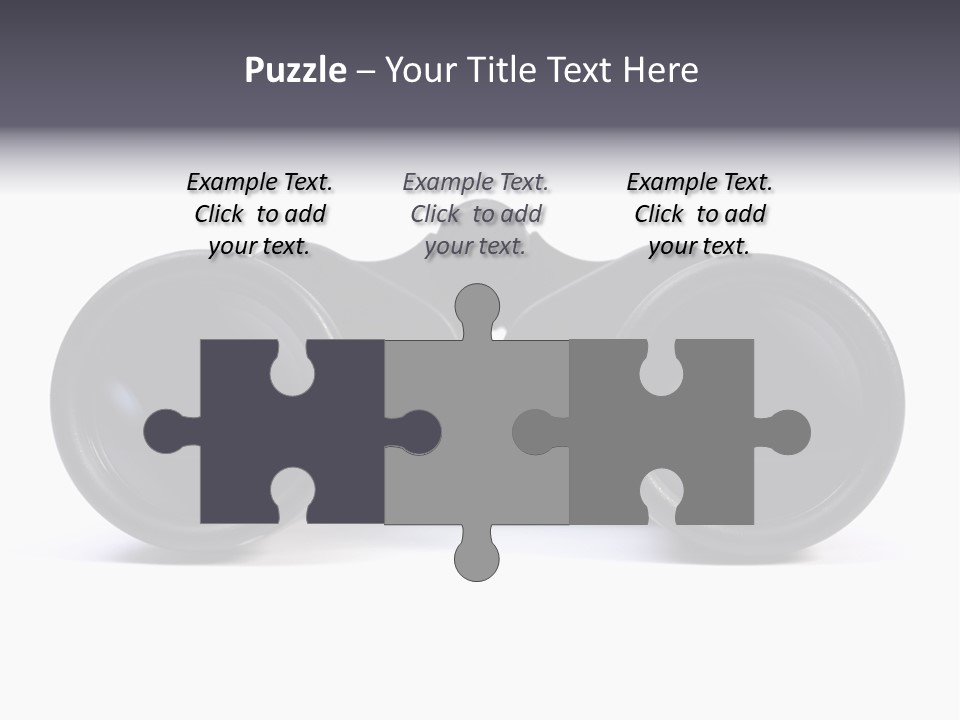 Black Binoculars On White Background. PowerPoint Template