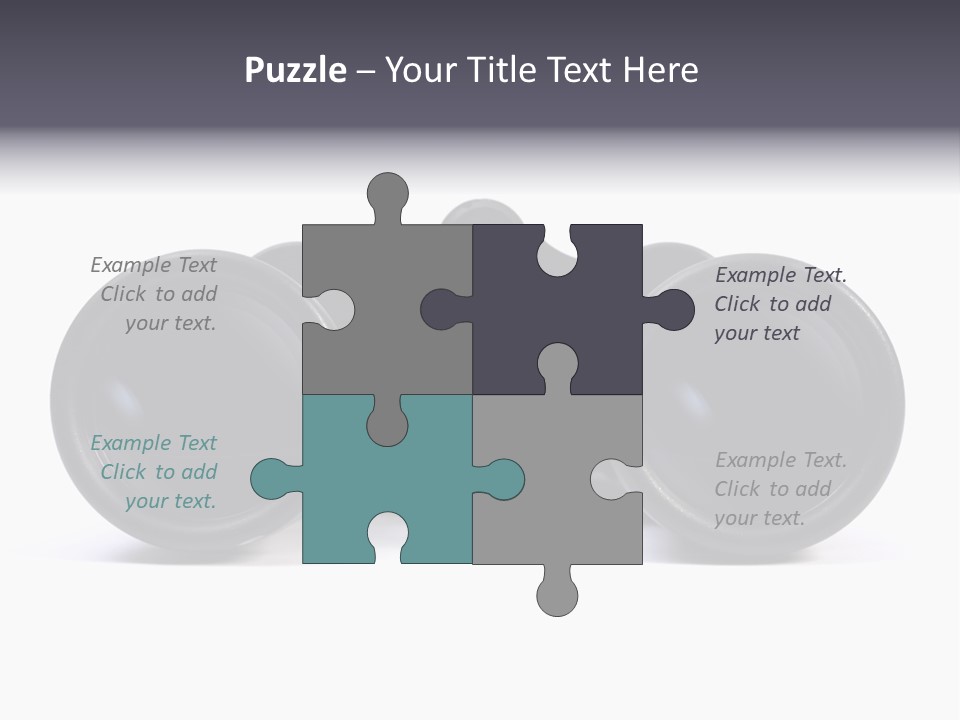 Black Binoculars On White Background. PowerPoint Template