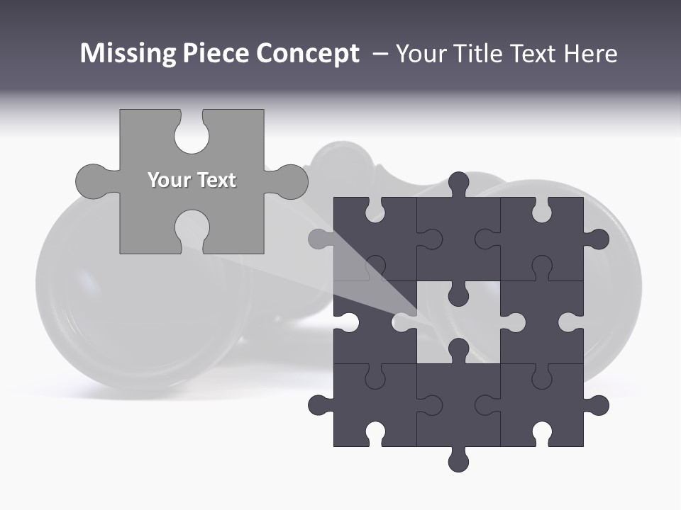 Black Binoculars On White Background. PowerPoint Template