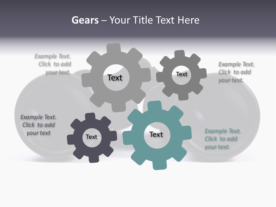 Black Binoculars On White Background. PowerPoint Template