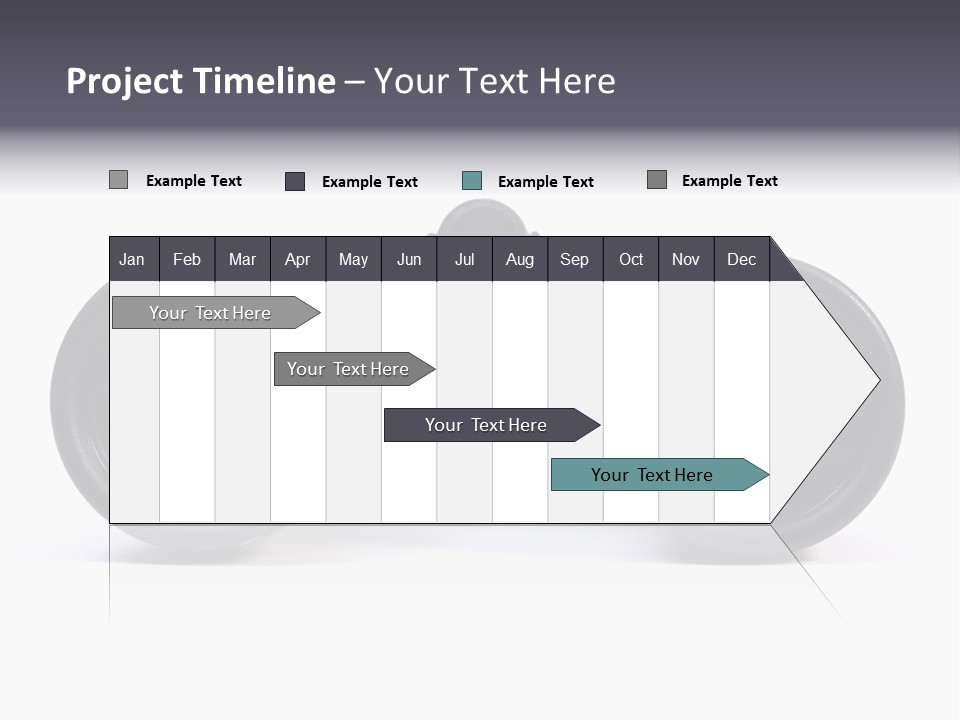 Black Binoculars On White Background. PowerPoint Template