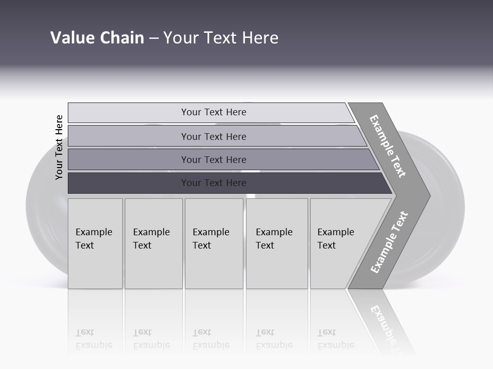 Black Binoculars On White Background. PowerPoint Template