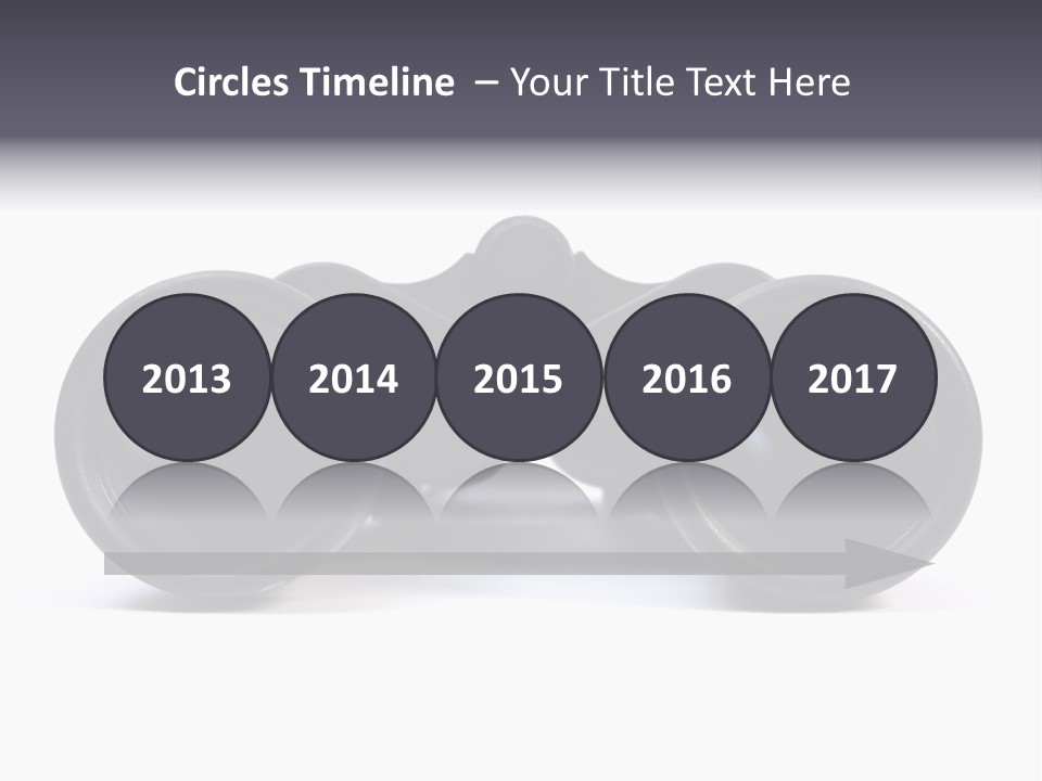 Black Binoculars On White Background. PowerPoint Template