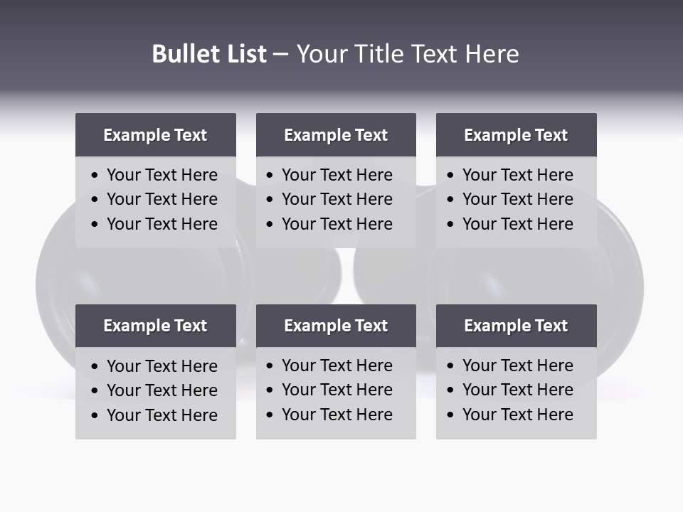 Black Binoculars On White Background. PowerPoint Template