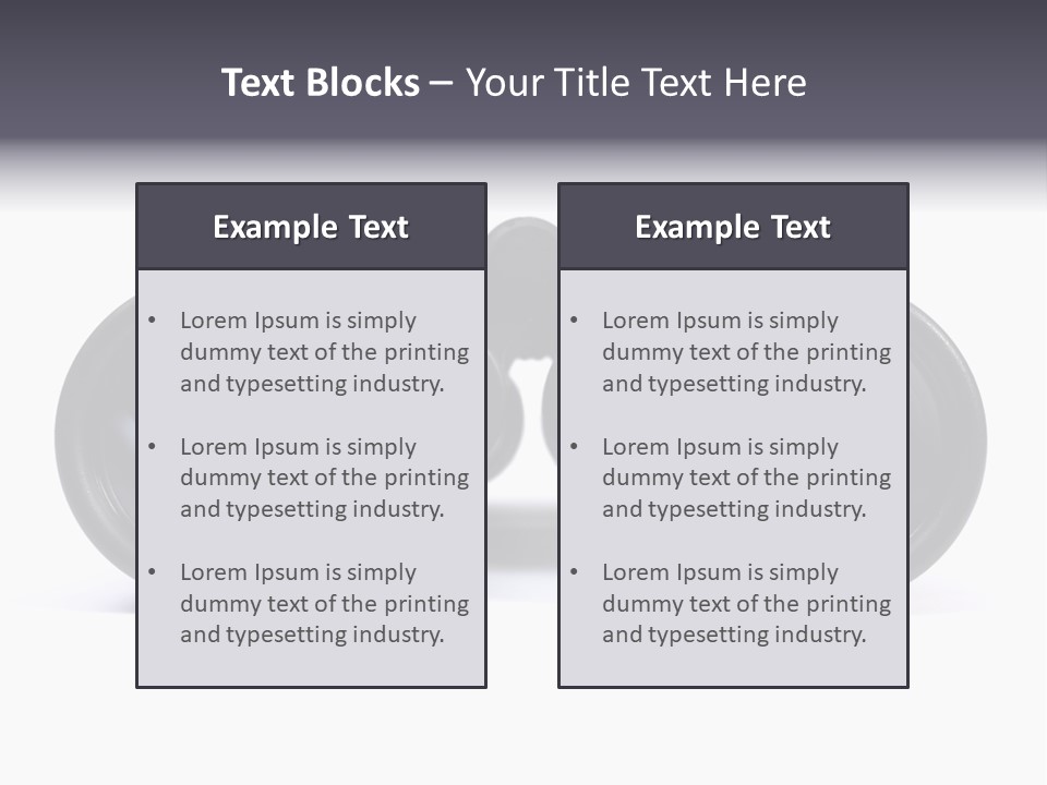 Black Binoculars On White Background. PowerPoint Template