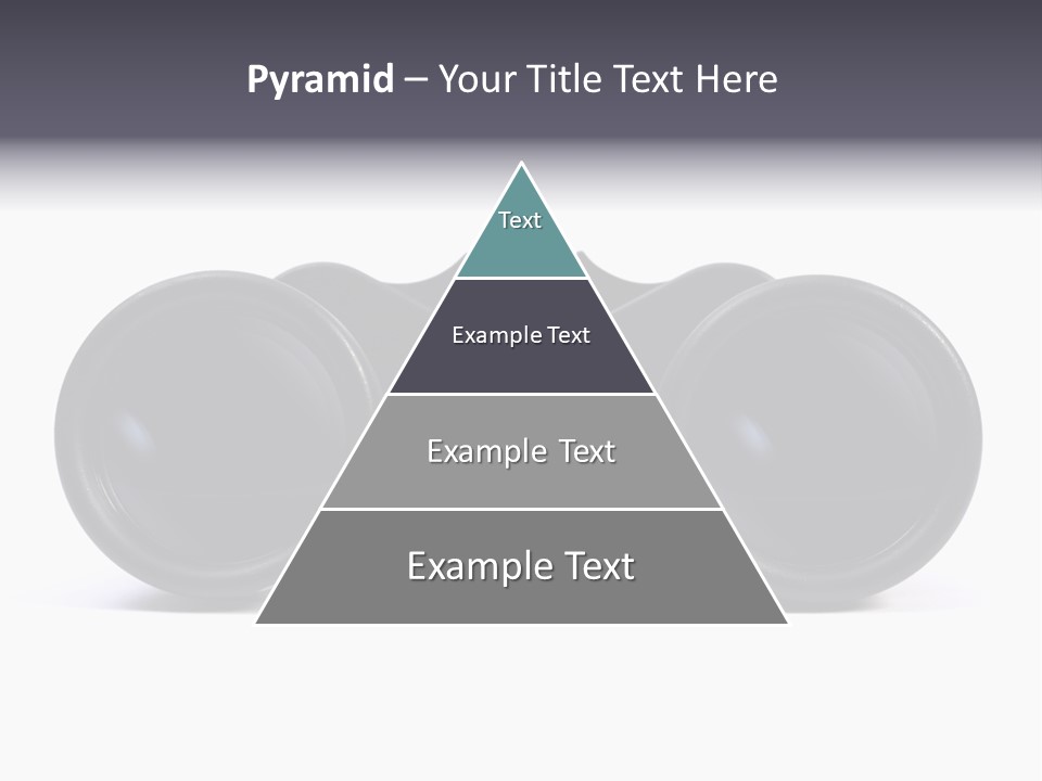 Black Binoculars On White Background. PowerPoint Template