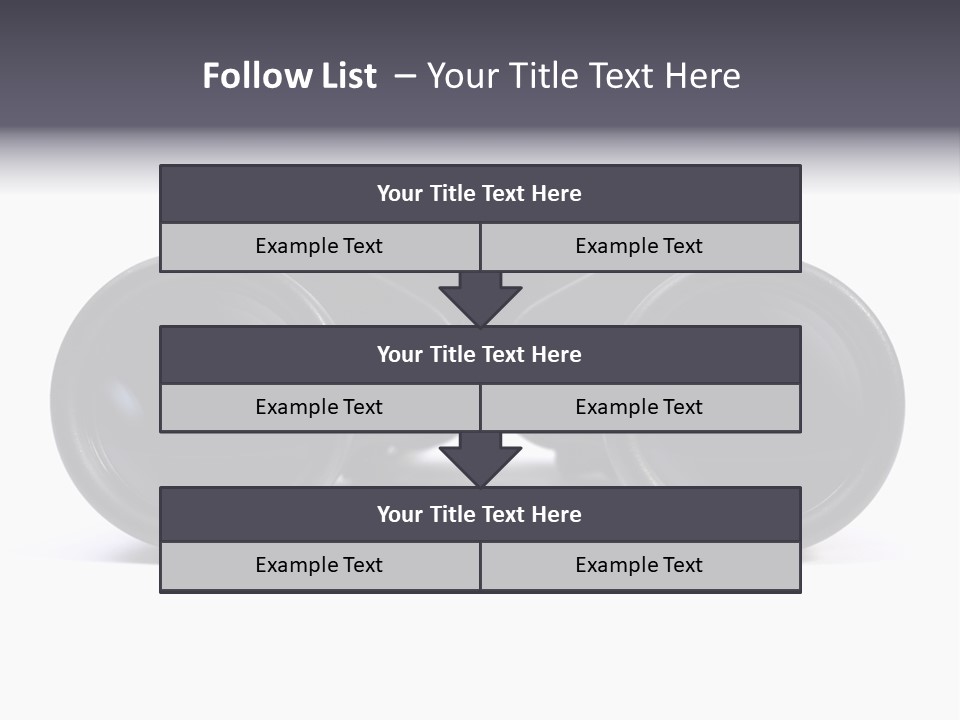 Black Binoculars On White Background. PowerPoint Template