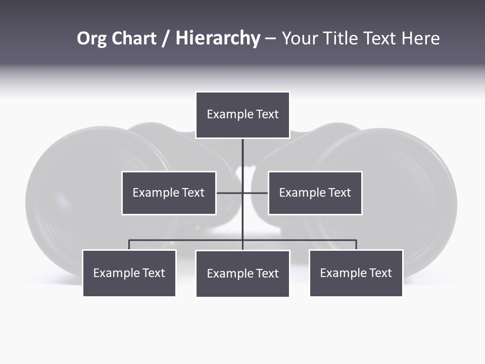 Black Binoculars On White Background. PowerPoint Template