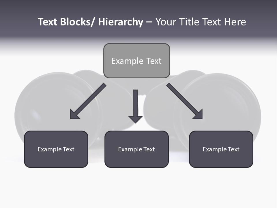 Black Binoculars On White Background. PowerPoint Template