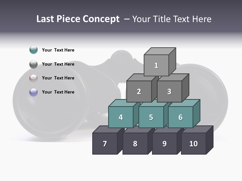 Black Binoculars On White Background. PowerPoint Template