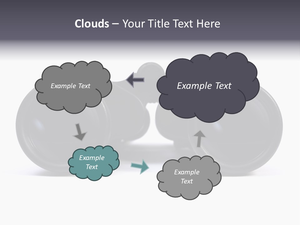 Black Binoculars On White Background. PowerPoint Template