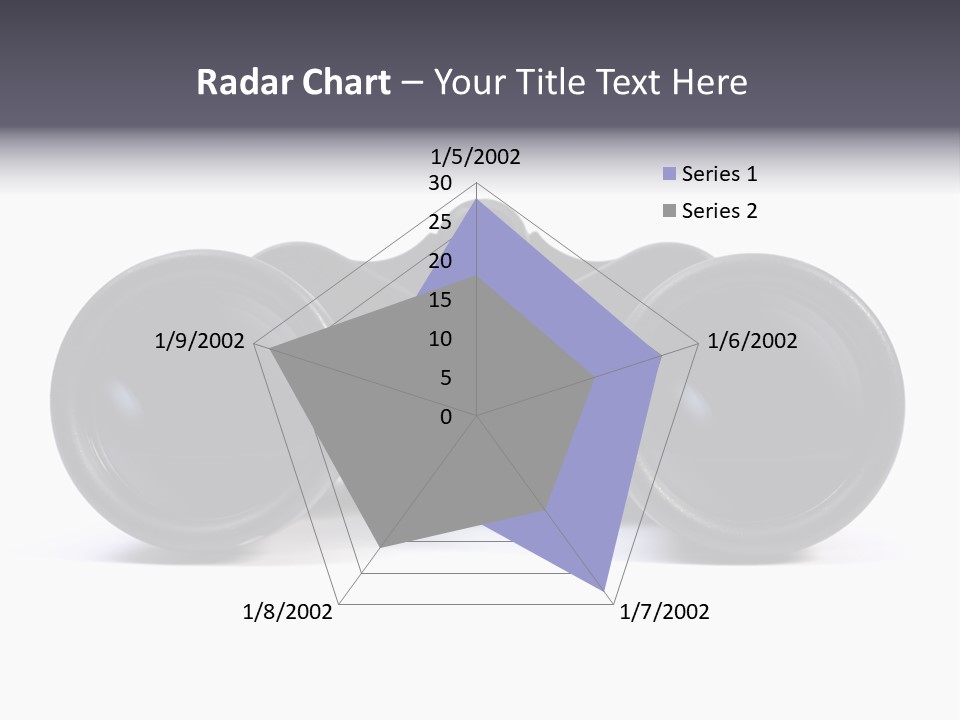 Black Binoculars On White Background. PowerPoint Template