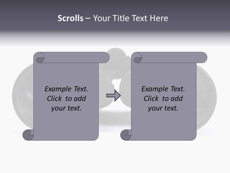Black Binoculars On White Background. PowerPoint Template