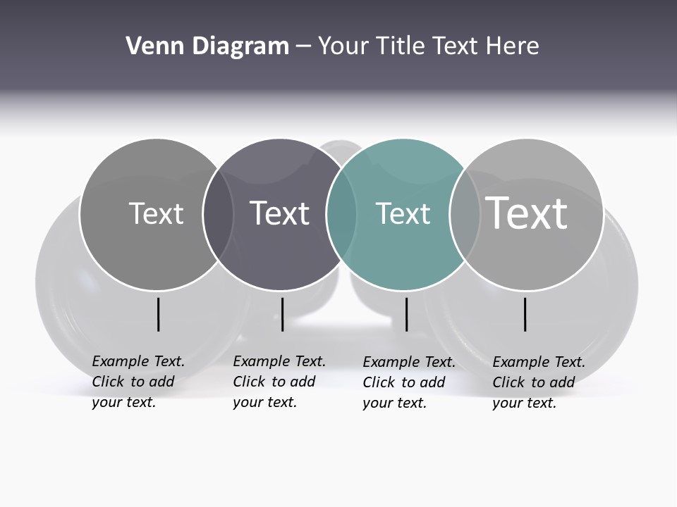 Black Binoculars On White Background. PowerPoint Template